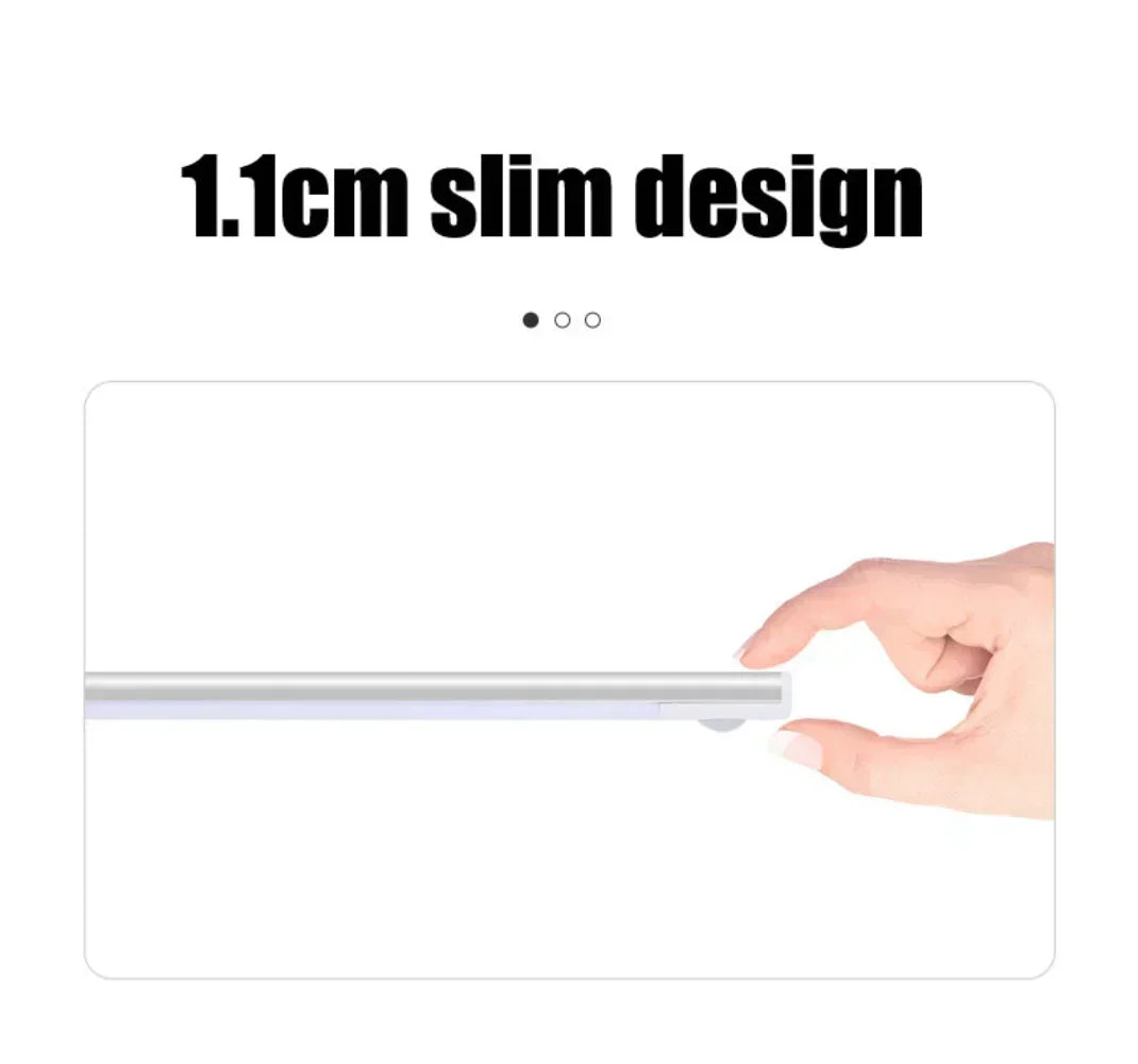 Motion Sensor USB Rechargeable LED Night Light – Wireless Wall & Cabinet Lamp, 3 - Color Dimmable - PhishStones Products