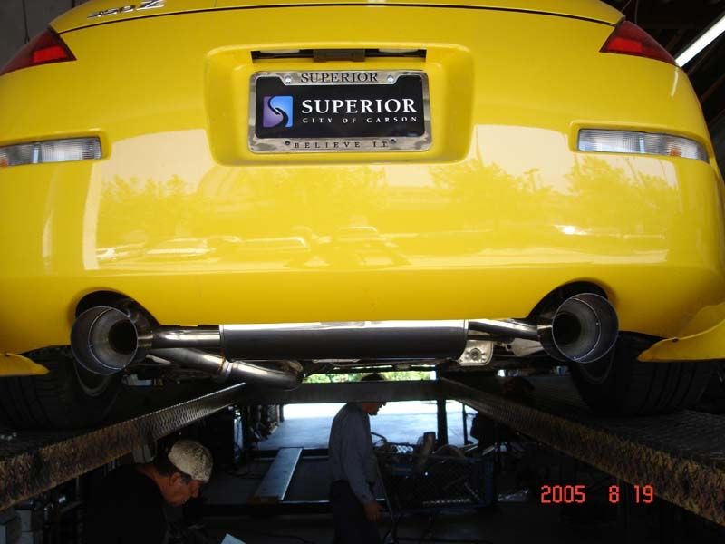 Megan Racing Cat-Back Exhaust System for 2003-2009 Nissan 350Z Dual 4.5" Blue Titanium Tips MR-CBS-350Z-BT