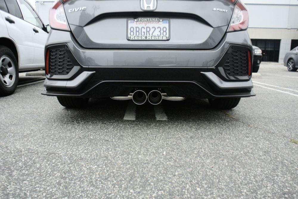 Megan Racing Cat-Back Exhaust System for 2016+ Honda Civic 1.5 Turbo 5-Door Hatchback (Sport Trim) Burnt-Roll Tip MR-CBS-HC16T-VO