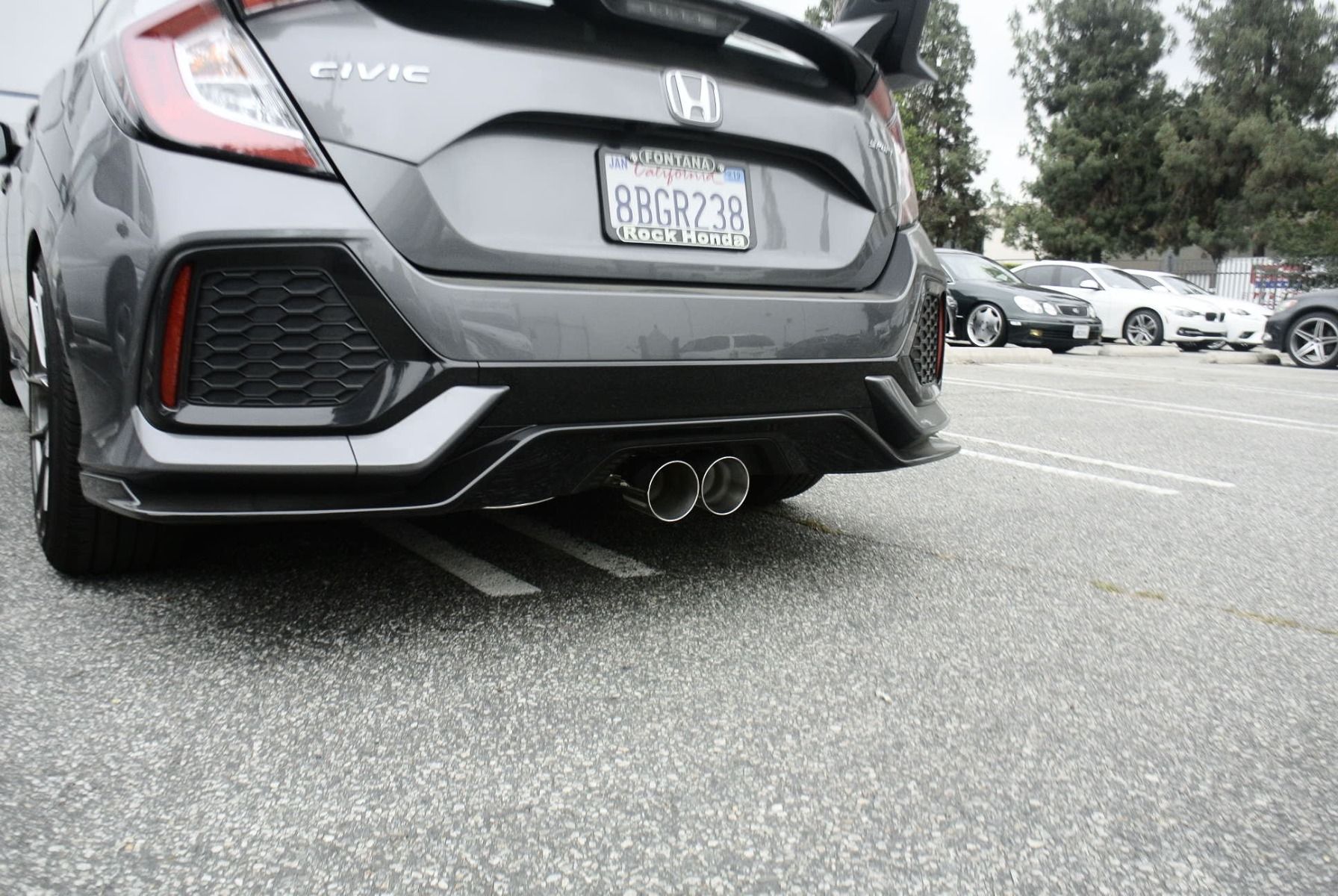 Megan Racing Cat-Back Exhaust System for 2016+ Honda Civic 1.5 Turbo 5-Door Hatchback (Sport Trim) Burnt-Roll Tip MR-CBS-HC16T-VO