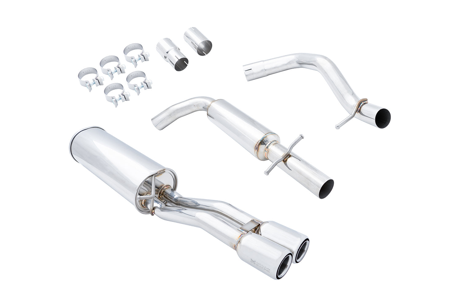 Megan Racing Cat-Back Exhaust System Dual Tip for 2003-2005 Volkswagen Jetta - 2.5" Tubing, 2.38" ID, Dual 3" Tips MR-CBS-VWJ03