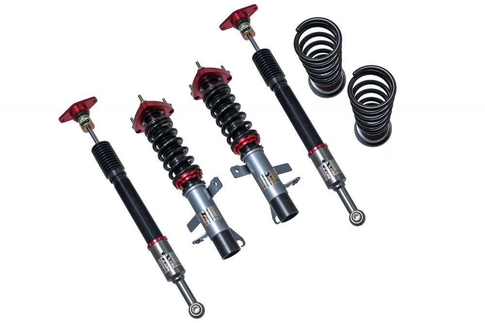 Megan Racing Coilover Damper Kit for Ford Focus 2012+ (Sedan/Hatchback) - 32-way Adjust, Camber Adjustable Pillowball