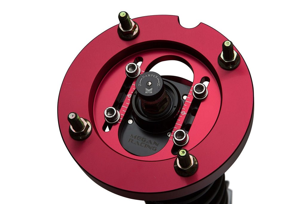 Megan Racing Coilover Damper Kit Street Series for 2005-2014 Ford Mustang - 32 Levels, Camber Adjustable Pillowball Front Top Mounts MR-CDK-FM05