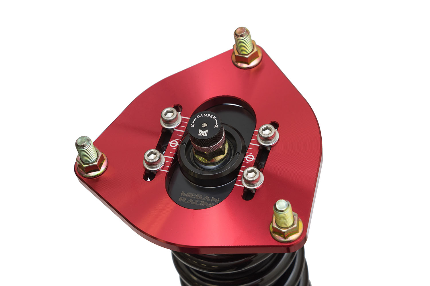 Megan Racing Coilover Damper Kit Q45 97-01 for Infiniti Q45 1997-2001 - 32-levels Adjustment, Camber Adjustable Pillowball Mounts
