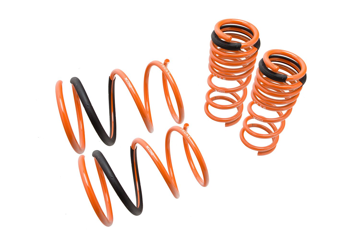 Megan Racing Lowering Springs Front & Rear for 2001-2005 Honda Civic SAE 9254 Cold Wound Steel 38.1mm Front Drop 44.45mm Rear Drop MR-LS-HC01