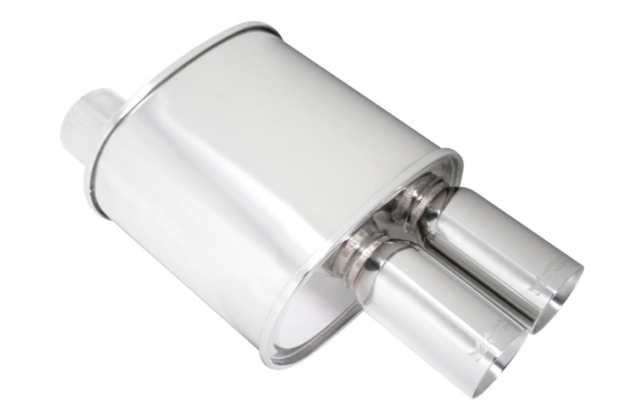 Megan Racing F-RT Turbo Dual Tip Muffler 3" Pipe Universal Exhaust - MR-MU-FRT-2T