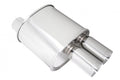 Megan Racing F-RT Turbo Dual Tip Muffler 3" Pipe Universal Exhaust - MR-MU-FRT-2T