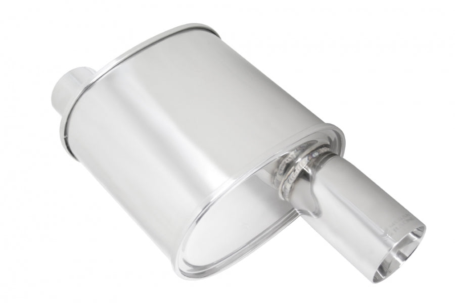 Megan Racing - Universal Exhaust F-RT Turbo Muffler 3" Pipe 3.5" Single Various Finishes MR-MU-FRT-T