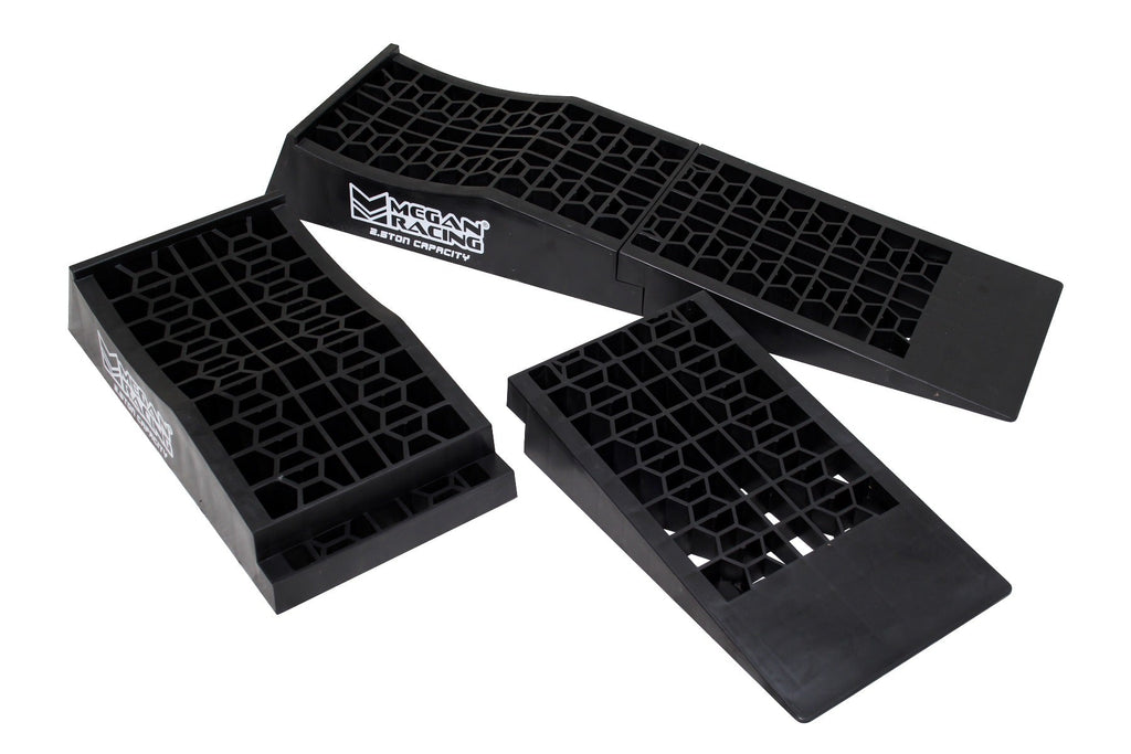 Megan Racing Low Profile Drive-On Ramps - Universal 65mm Raise, 5000lbs Load, Black MR-RAMP-01