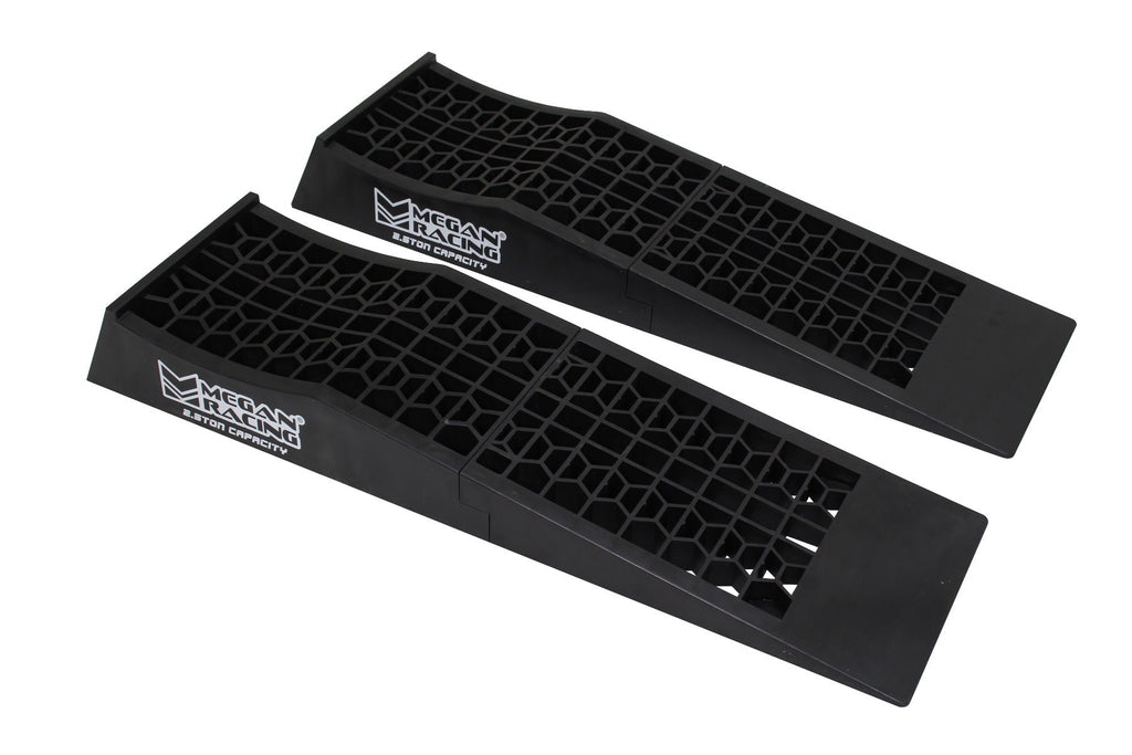 Megan Racing Low Profile Drive-On Ramps - Universal 65mm Raise, 5000lbs Load, Black MR-RAMP-01