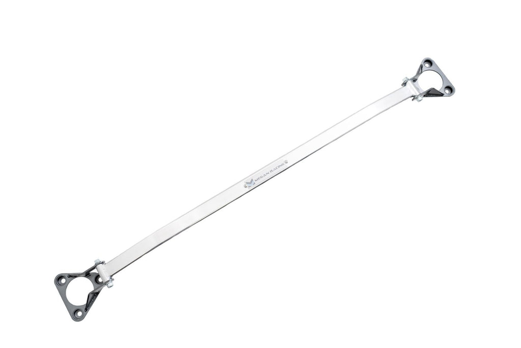 Megan Racing Front Upper Strut Bar for Mazda 3 2019+ - Polished Aluminum, Powder Coated Steel Base, 1-Year Warranty MR-SB-MM319FU-1P