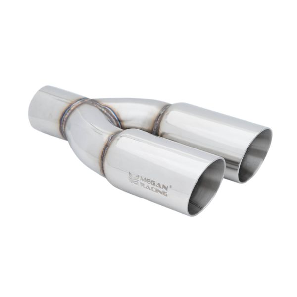 Megan Racing Stainless Twin Roll 3" Tips - Driver Side for Universal 15×9.5×5.5