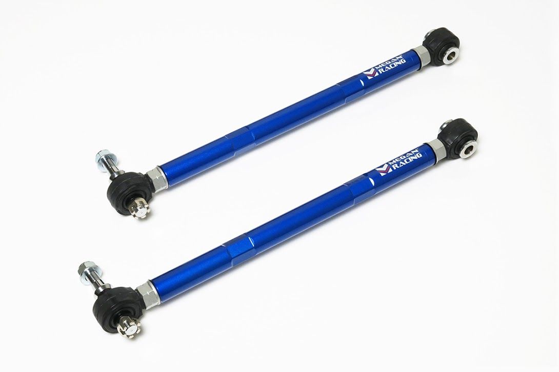 Megan Racing Rear Toe Arms for Honda Prelude 1992-2001 Lightweight Steel Alloy Adjustable Rubber Bushings Eliminates Premature Tire Wear MRS-HA-1470