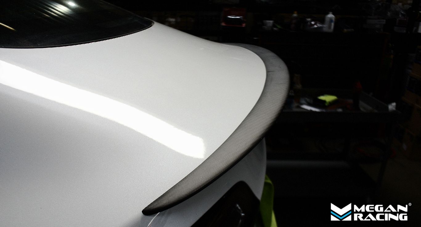 Megan Racing Carbon Rear Wing for Tesla Model 3 2017+ - Matte Carbon MRC-EXT-TSL317