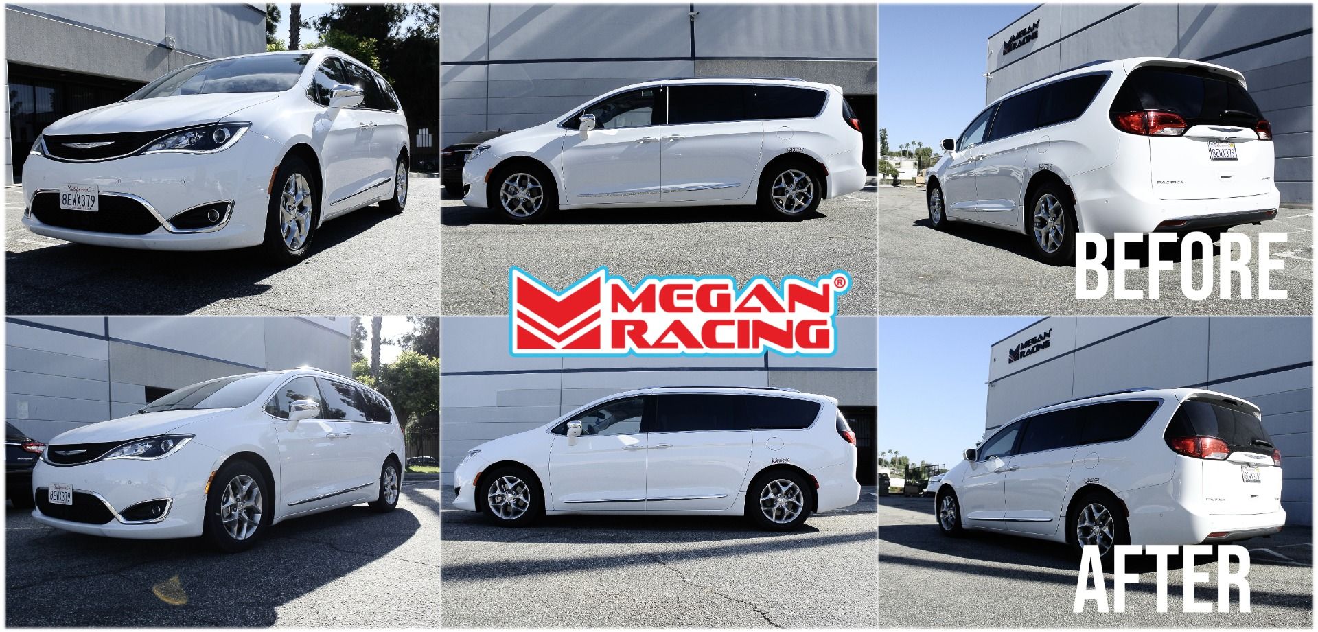 Megan Racing Lowering Springs for Chrysler Pacifica 2017+ FWD - Front Drop 23mm, Rear Drop 22mm MR-LS-CHP17