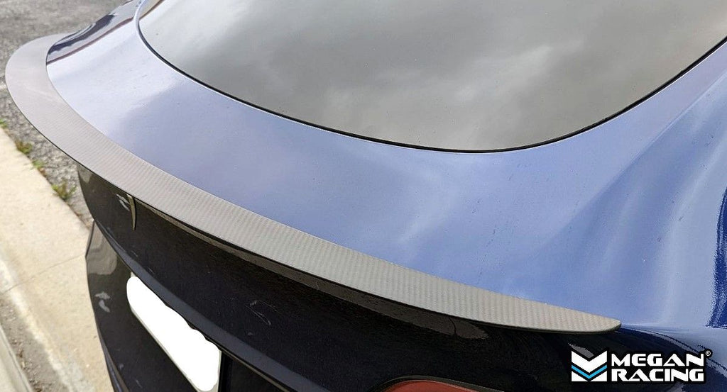 Megan Racing Carbon Rear Wing for Tesla Model Y 2019+ Matte Carbon - MRC-EXT-TSLY19