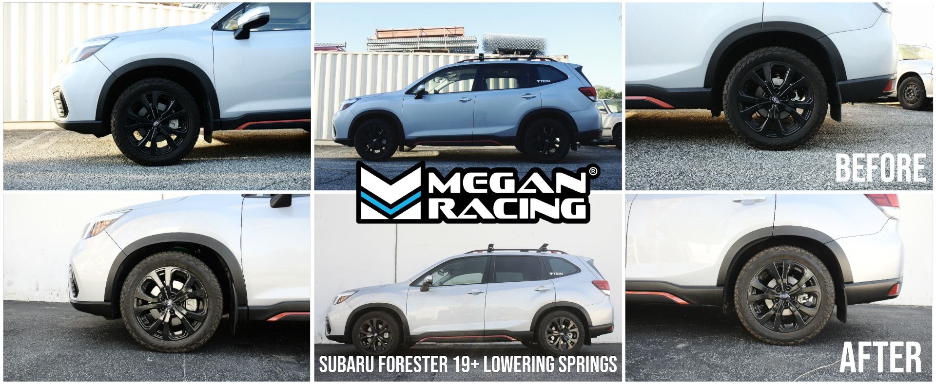 Megan Racing Lowering Springs for Subaru Forester 2019+ – Front Drop 27mm, Rear Drop 32mm MR-LS-SF19