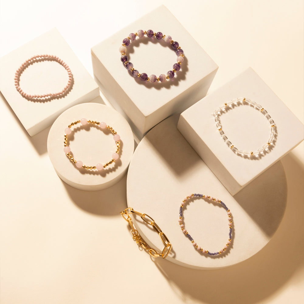Myra Amethyst Trail Stack Bracelet in Desert Orchid - PhishStones Products