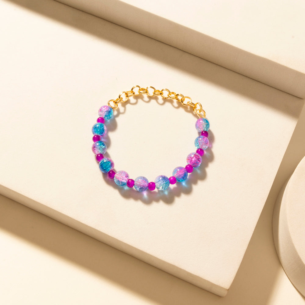 Myra Boho Graffiti Stack Bracelet in Prairie Blue - PhishStones Products