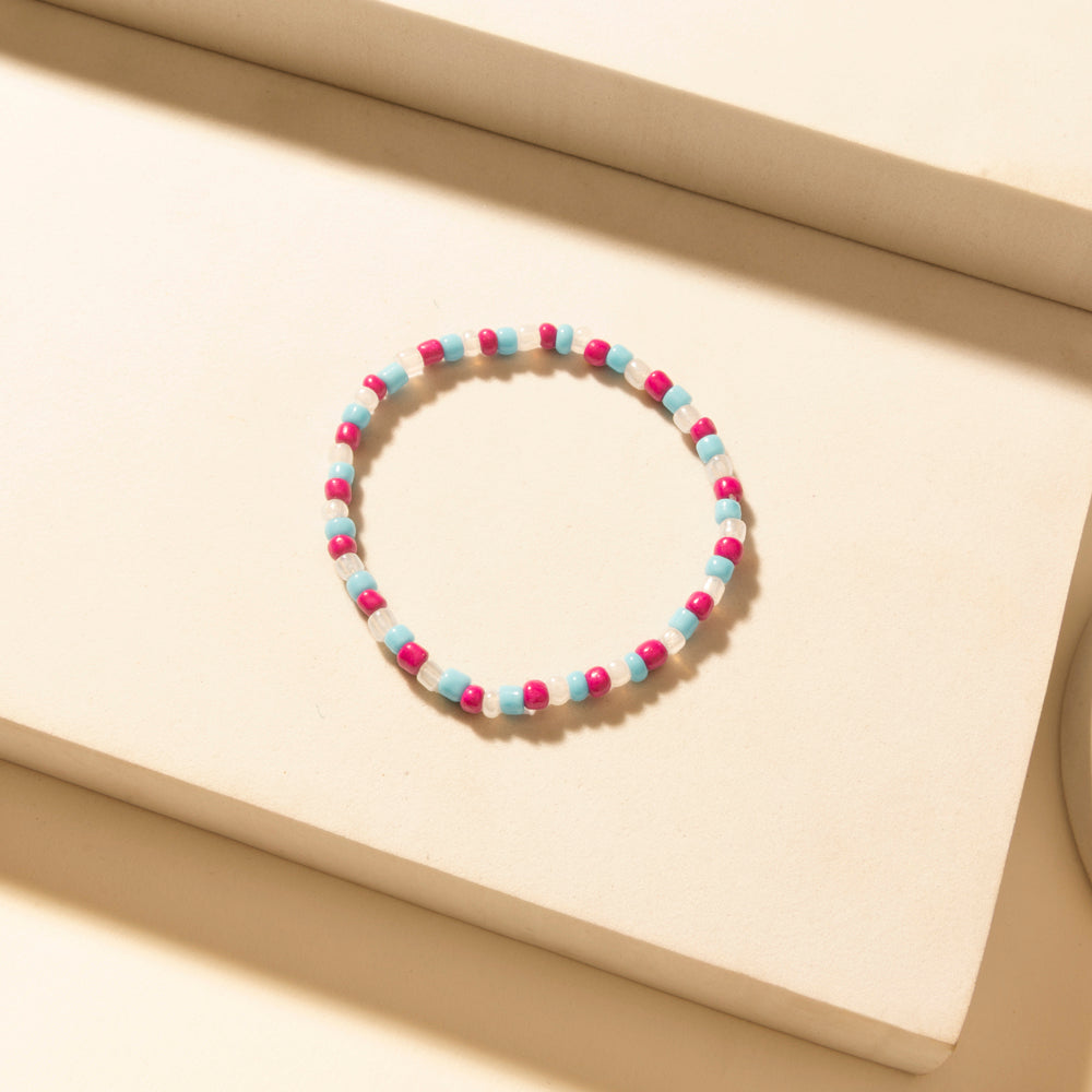 Myra Boho Graffiti Stack Bracelet in Prairie Blue - PhishStones Products