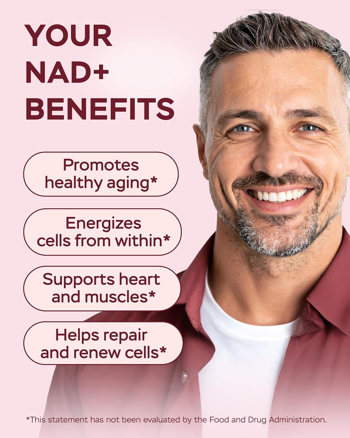 NAD Plus Supplement 1400mg with Nicotinamide Riboside, Collagen - 60 Capsules - PhishStones Products
