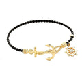 Nautical Anchor Helm Charm Hook Bracelet Anchor Bracelet