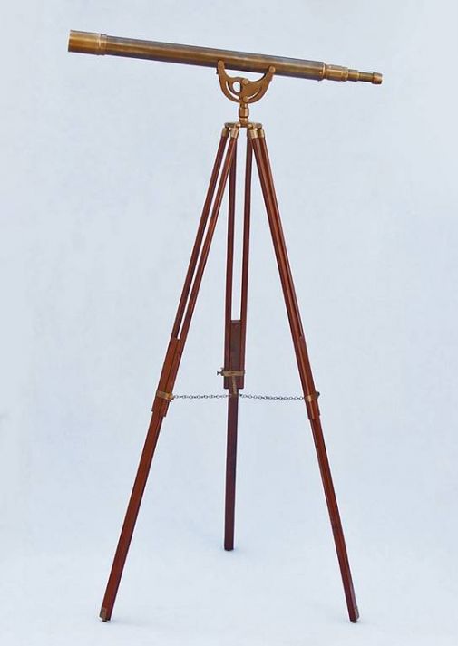 Floor Standing Antique Brass Anchormaster Telescope 65""