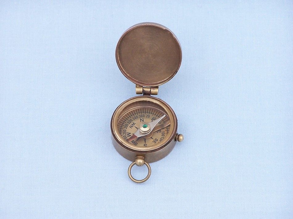 Antique Brass Magellan Compass 2""
