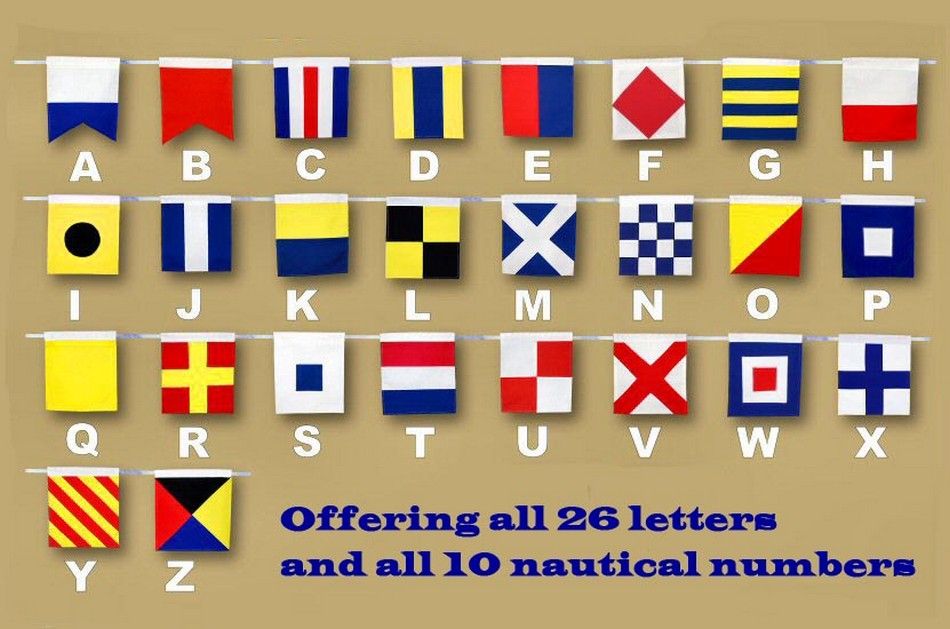 Letter I Cloth Nautical Alphabet Flag Decoration 20""