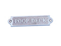 Chrome Poop Deck Sign 6""