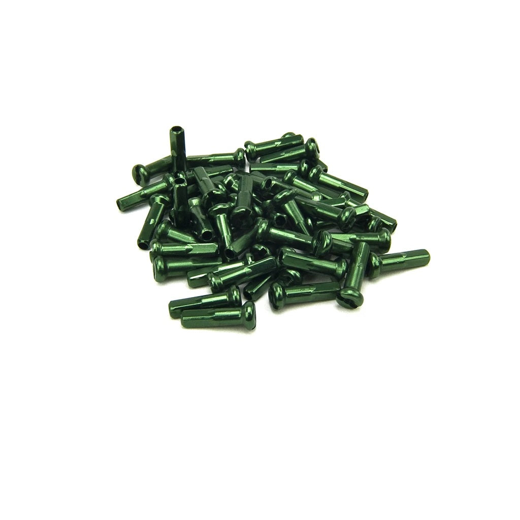 Mission BMX Aluminum Nipples 16mm - Green
