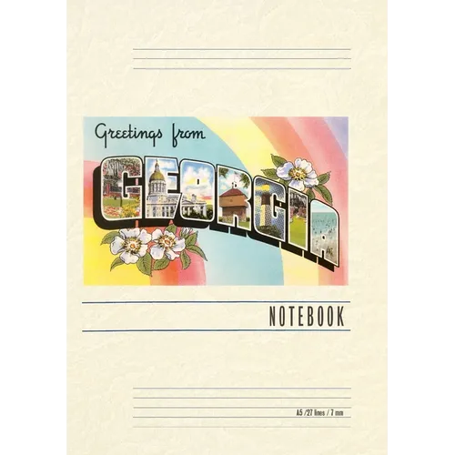 Vintage Lined Notebook Greetings from Georgia - Paperback
