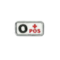 O+ Blood Type Medic Patch with Hook Fastener