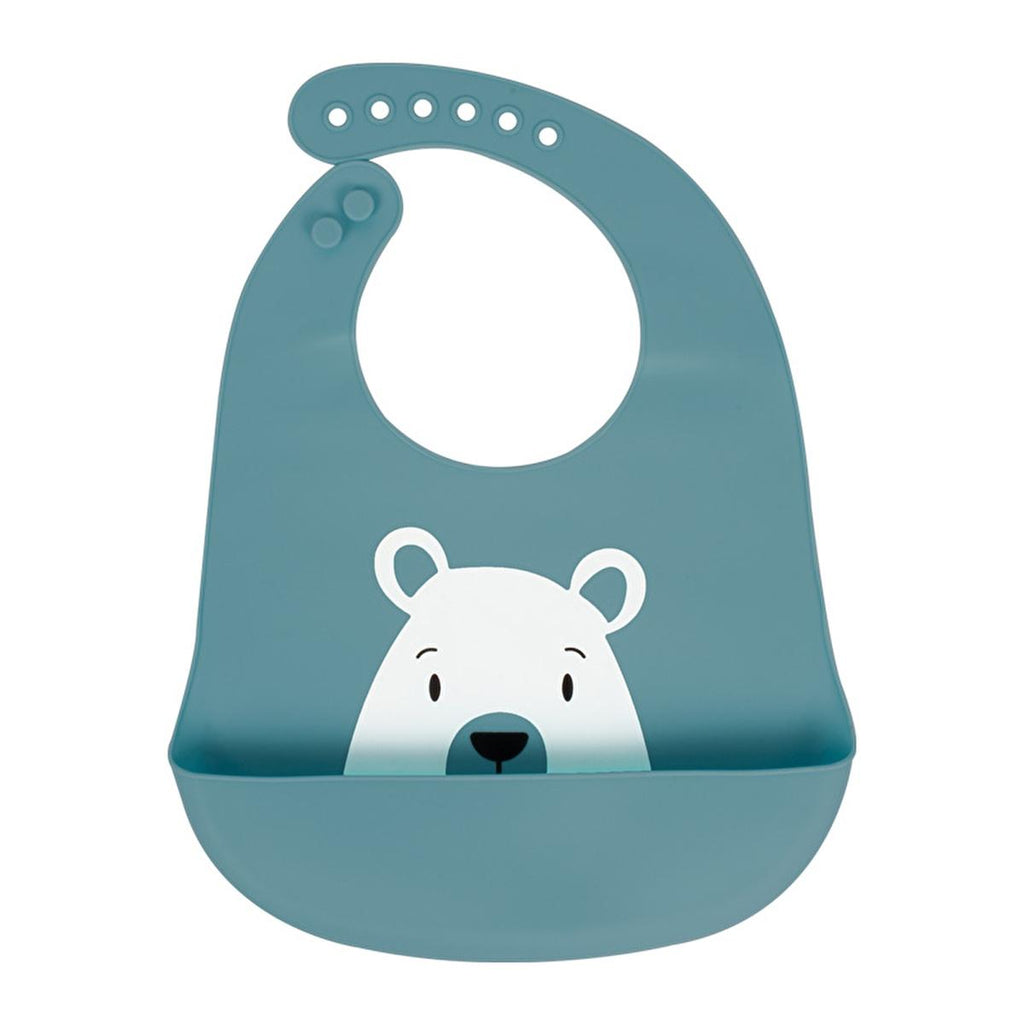 Sevi Bebe Silicone Baby Bib - Waterproof, Adjustable, and BPA-Free for Babies Over 5 Months