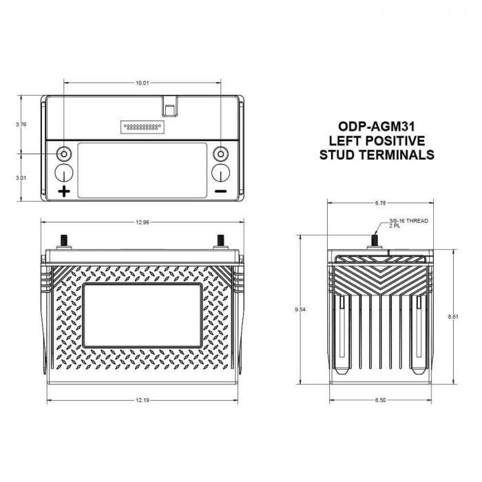 Odyssey Battery ODX-AGM31 Performance (31-PC2150S)