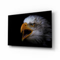 Screaming Bald Eagle Glass Wall Art