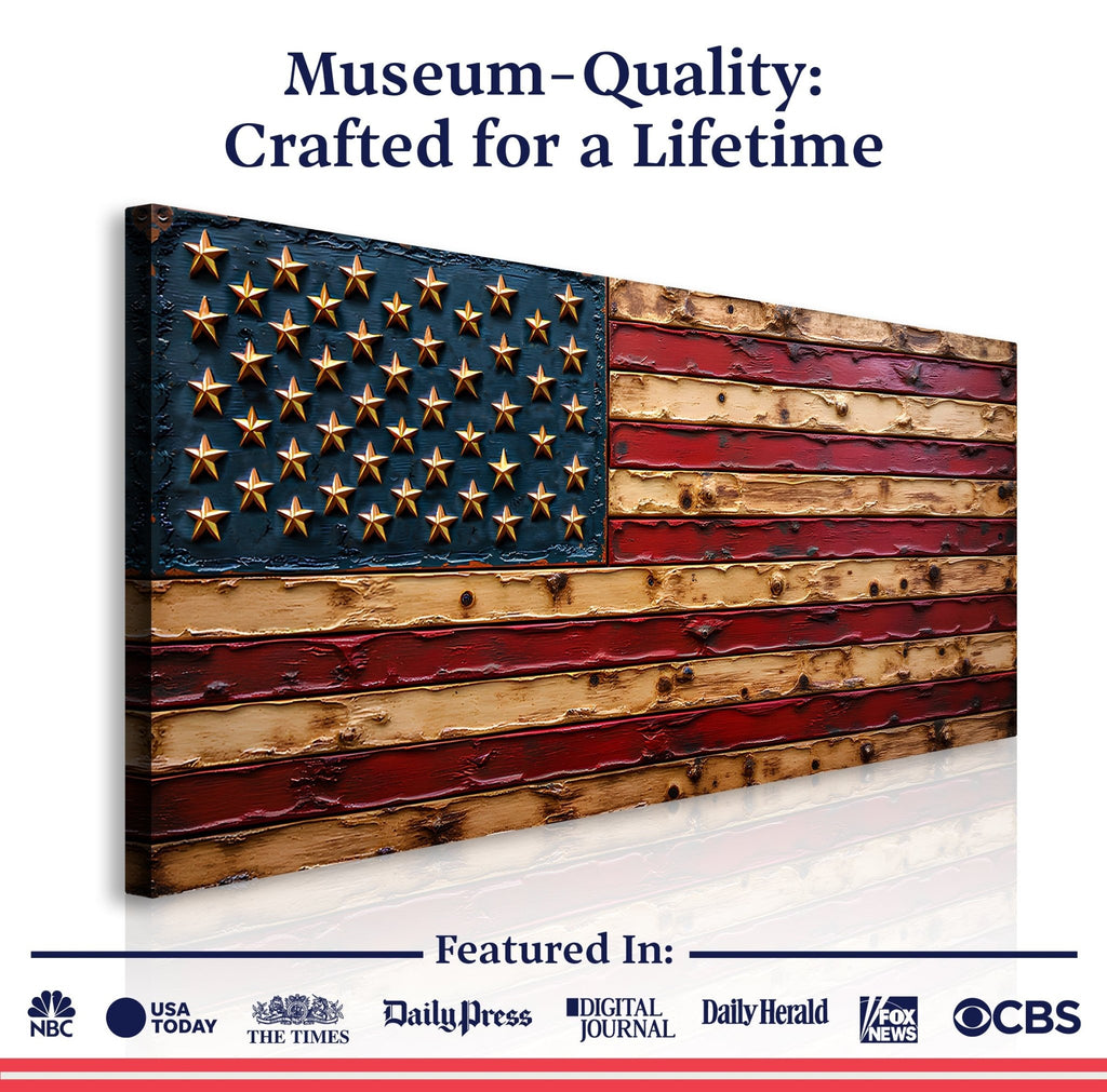 Old Glory American Flag Wall Art - PhishStones Products