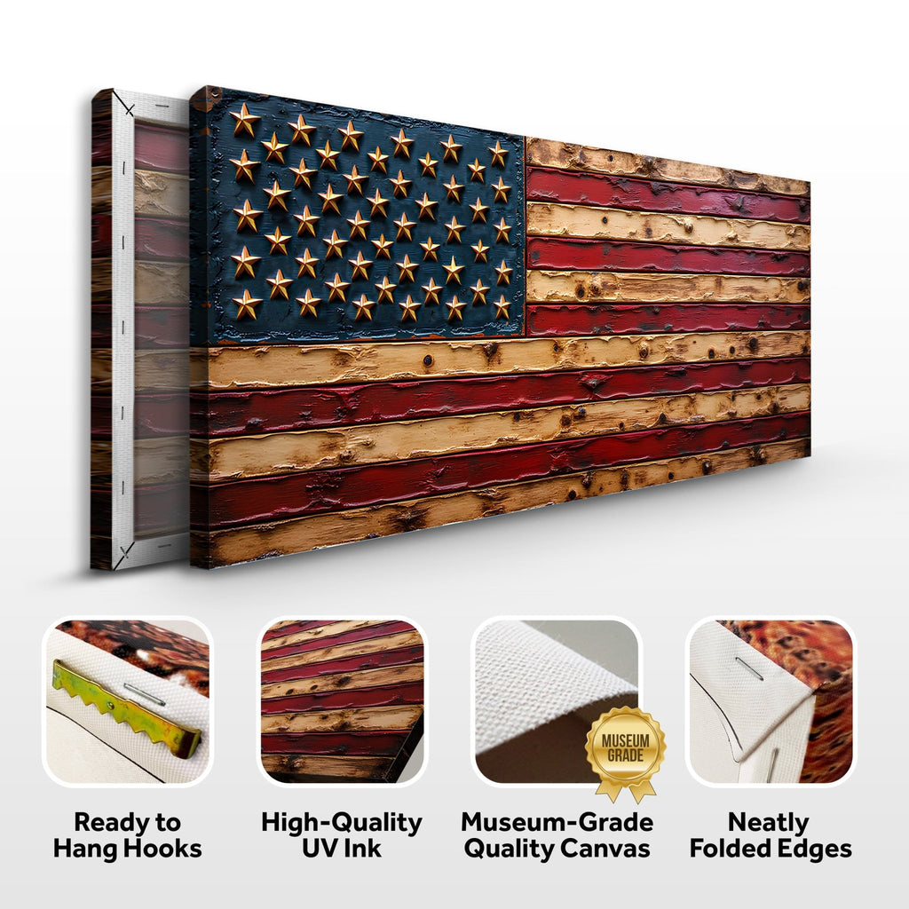 Old Glory American Flag Wall Art - PhishStones Products