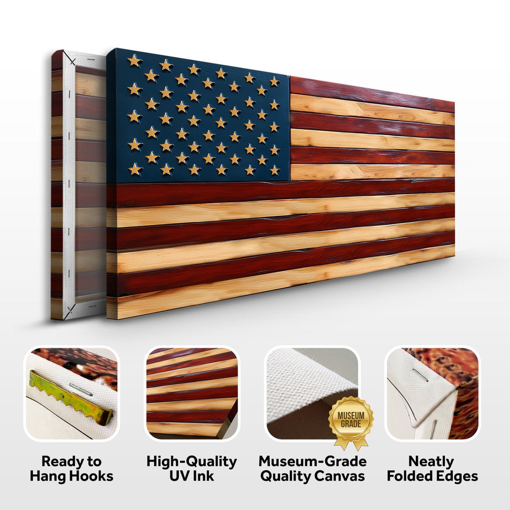 Old Glory American Flag Wall Art II - PhishStones Products