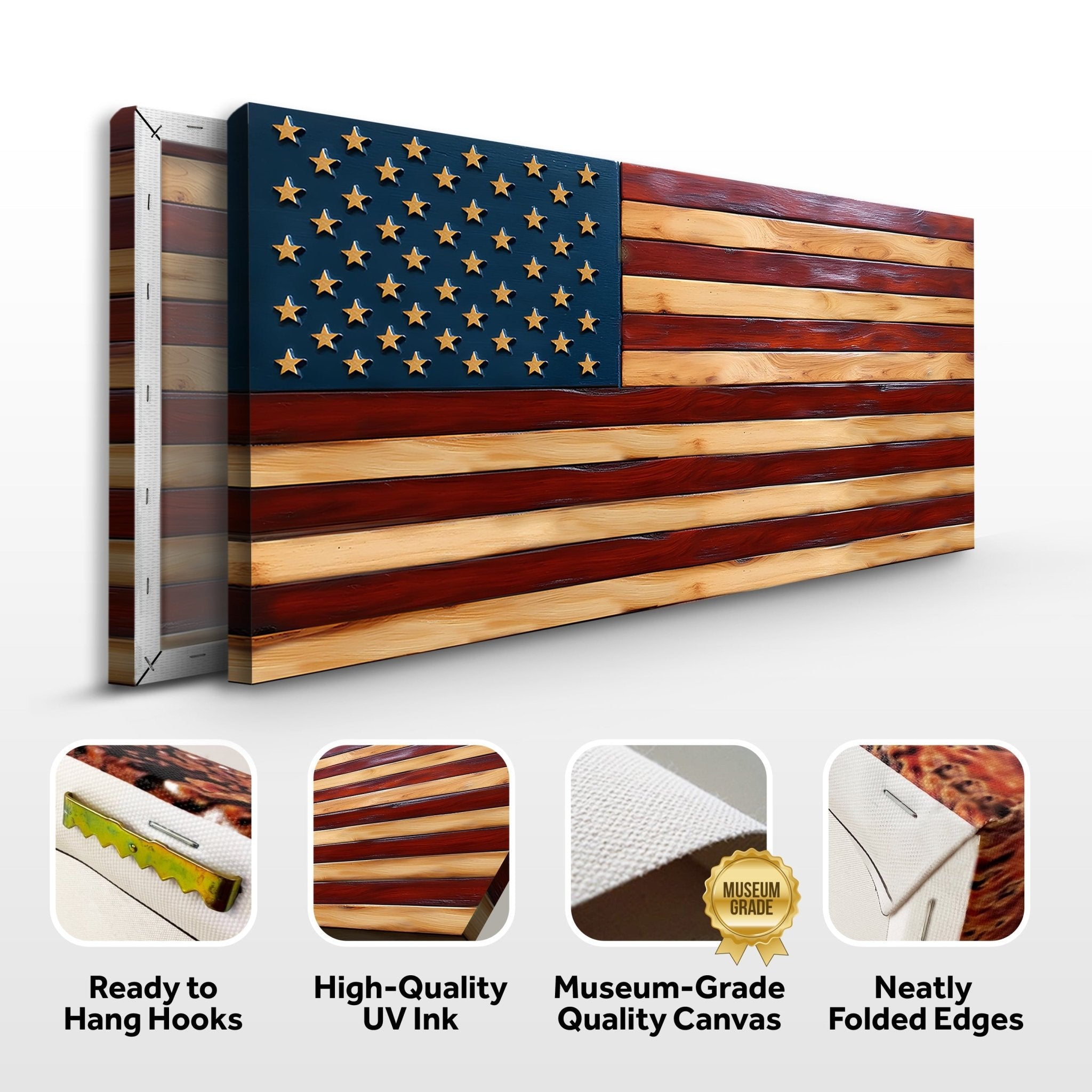 Old Glory American Flag Wall Art II - PhishStones Products