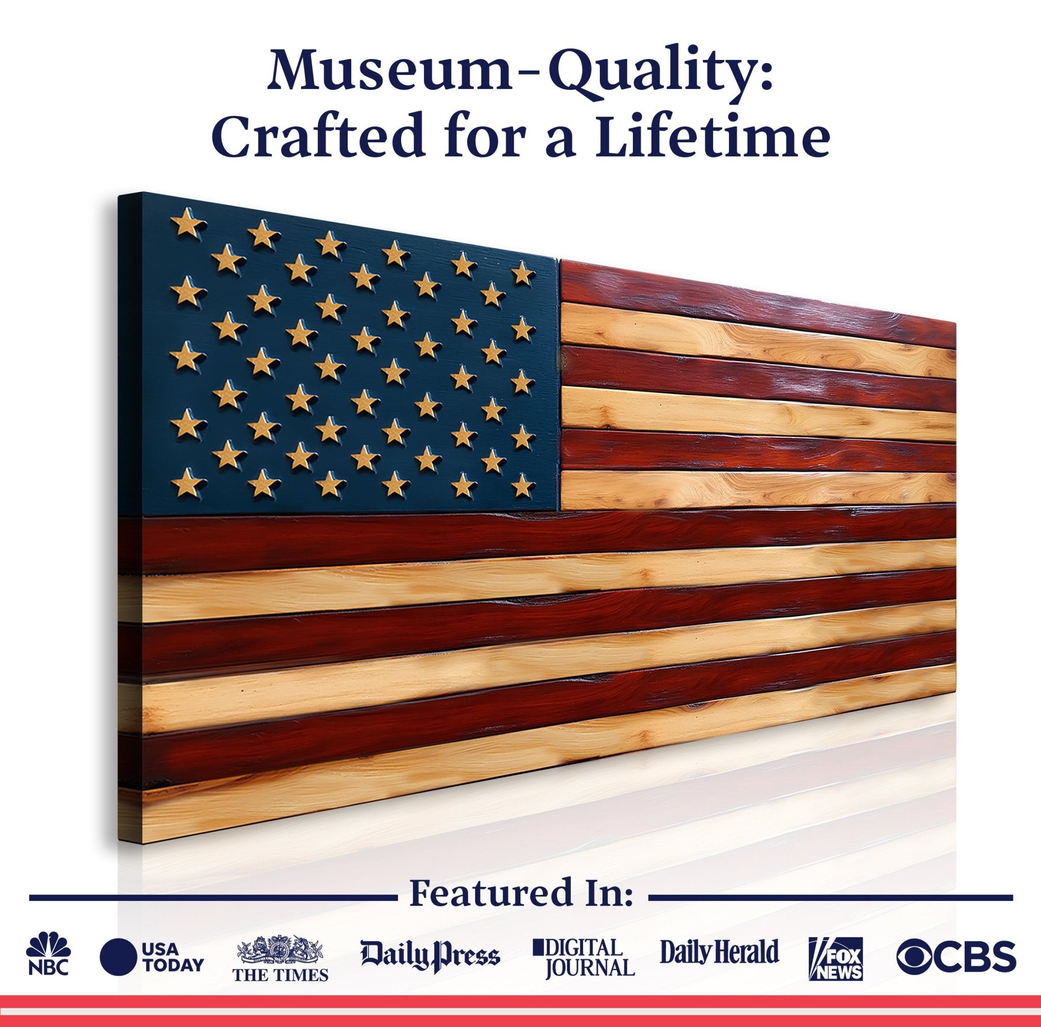 Old Glory American Flag Wall Art II - PhishStones Products