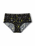 Happy Nation Girls Cotton Logo Brief Underwear Black Size L