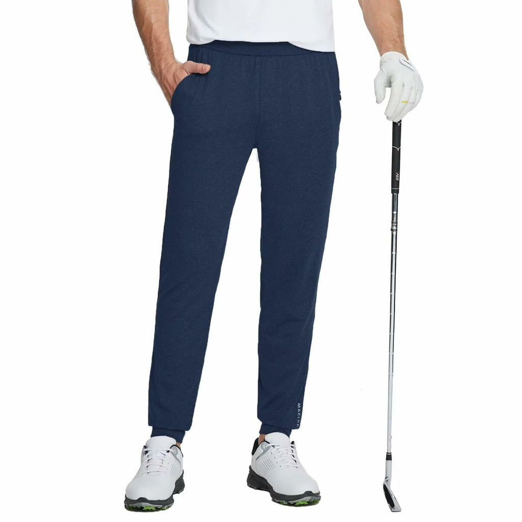M MAELREG Mens Sweatpants Athletic Zipper Pockets Cobalt Heather Size L