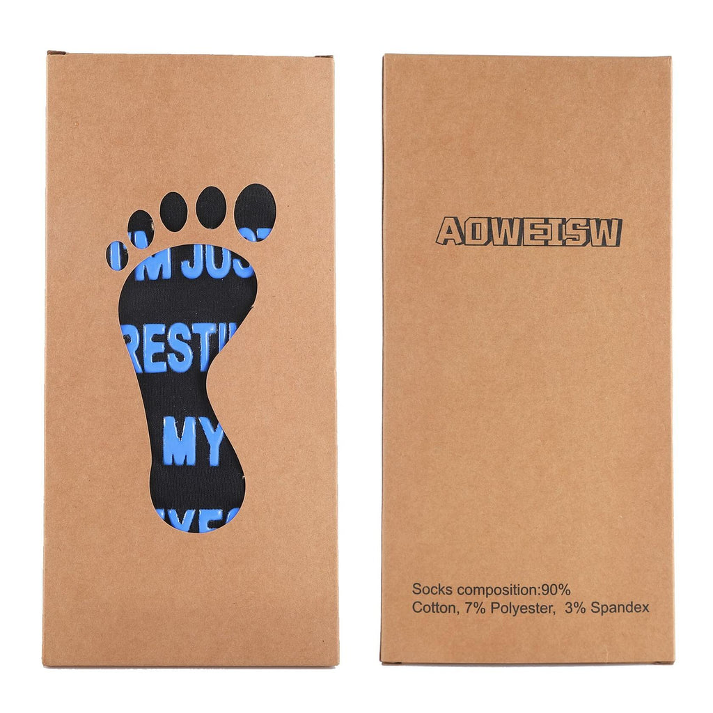 ZXGXLAW Men's Socks for Dad Grandpa Funny Gift Casual Crew Socks 1 Pair