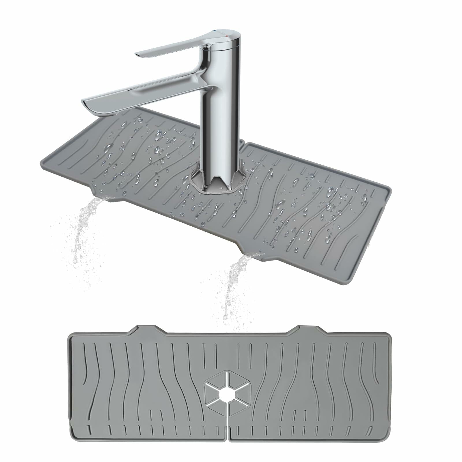 Kitchen Sink Splash Guard Silicone Faucet Mat Drip Catcher Multipurpose
