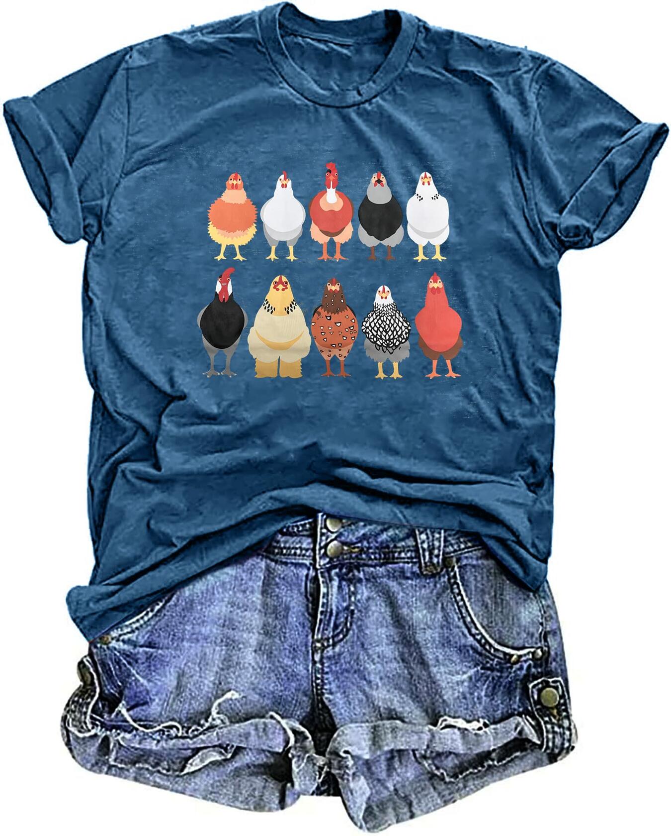 St. Patrick's Day Chickens Shirt Women Green Size 2XL