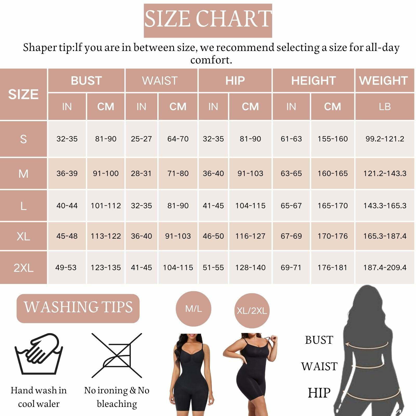Reatowrol Seamless Tummy Control Bodysuit Body Shaper Black Size S
