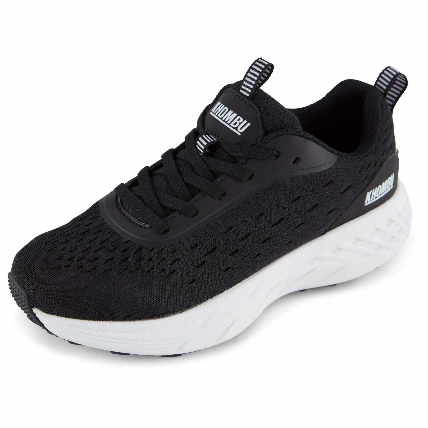 Khombu Women's Cohos Sneaker, Black/White, 9.5