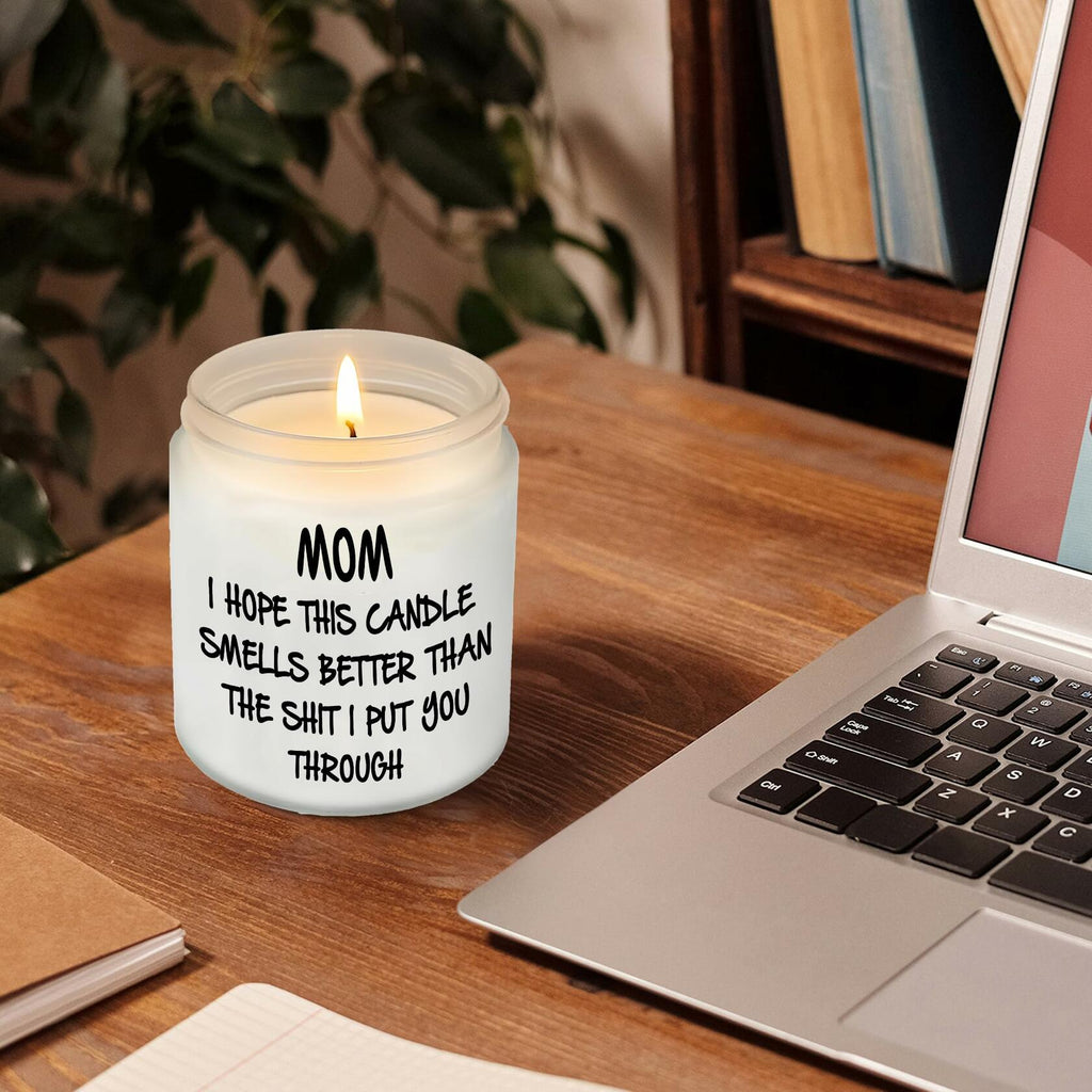 Unique Lavender Scented Soy Candle Gift for Mom from Daughter 7oz