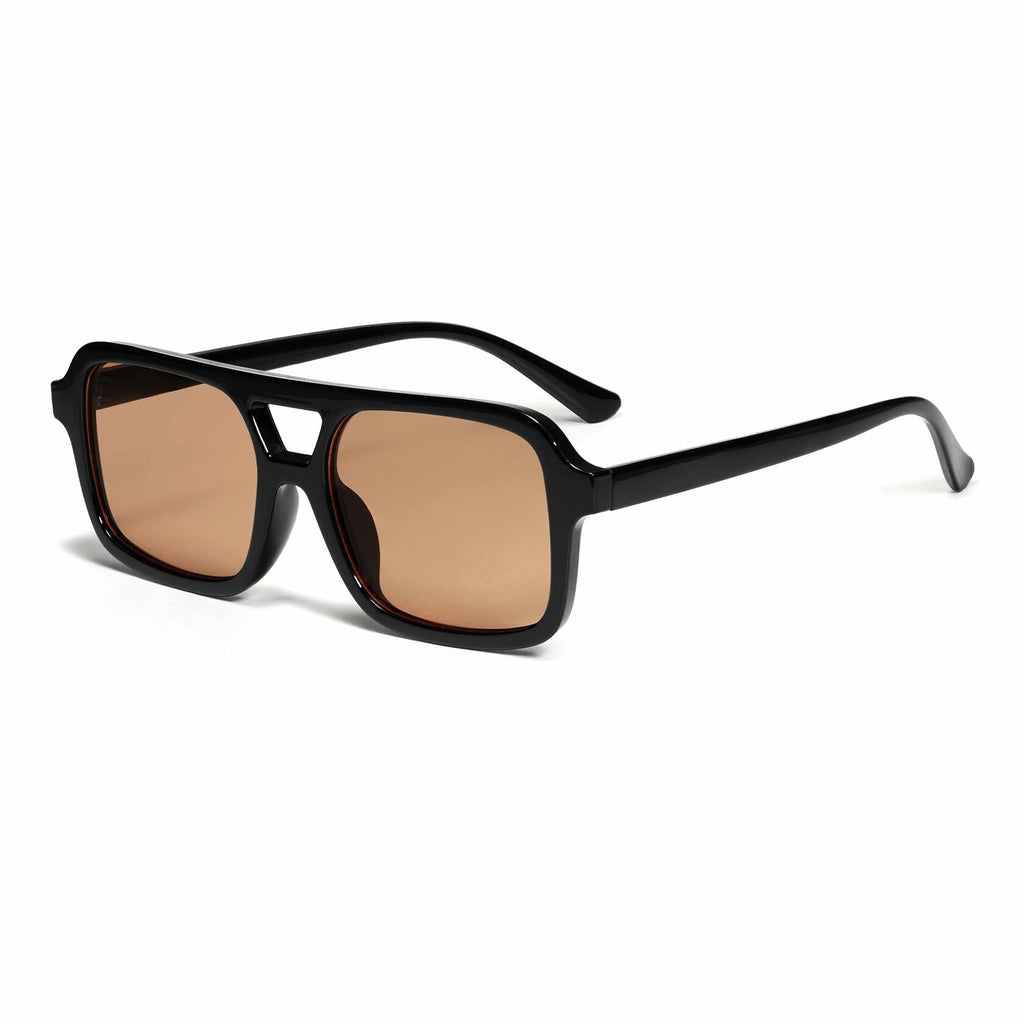 VANLINKER Retro 70s Square Aviator Sunglasses Green VL9816